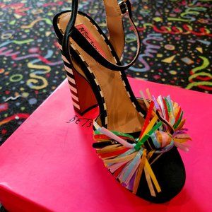 Betsey Johnson Mandy Black Multicolor Heels